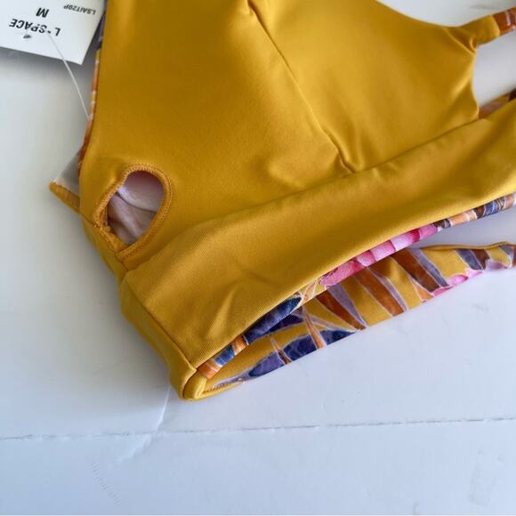 L*Space Alia Cut Out Swim Bikini Top Floral Tropical - Picture 7 of 12